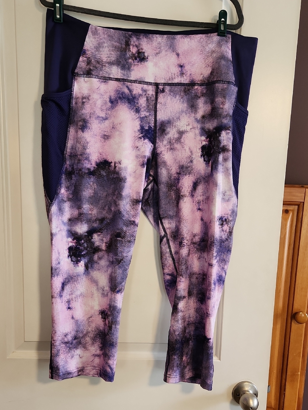 tek gear Purple Workout Top with Neon Logo
